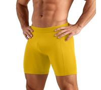Compresión genérica para hombre, boxeador, deporte, fitness, pantalones cortos, para ciclismo, baloncesto, fútbol, tenis, rugby, boxeador, ropa deportiva, bañador transpirable y suave, amarillo, M