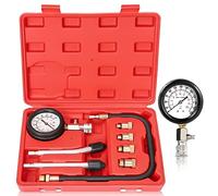 Compresión Kit de Compresión para Coche: Manómetro Juego de herramientas con 4 adaptadores y maletín, medidor de compresión de motor de gasolina 0-20 bar o 0-300 psi, comprobador de compresión para