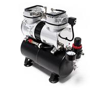 Compresor aerografía AS196 con tanque de aire 2 cilindros y apagado automático Accesorios aerografía