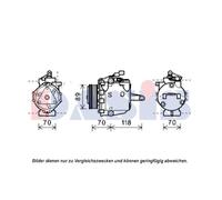 AKS DASIS 851965N Compresor, aire acondicionado