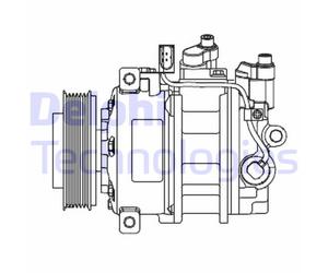 Compresor, aire acondicionado DELPHI CS20546