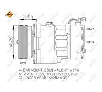 Compresor, aire acondicionado EASY FIT NRF 32033