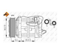 Compresor, aire acondicionado EASY FIT NRF 32108