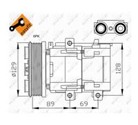 Compresor, aire acondicionado EASY FIT NRF 32212