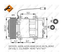 Compresor, aire acondicionado EASY FIT NRF 32412