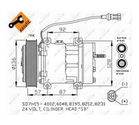 Compresor, aire acondicionado EASY FIT NRF 32477