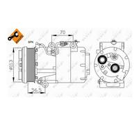 Compresor, aire acondicionado EASY FIT NRF 32722