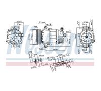 Compresor, aire acondicionado NISSENS 890056