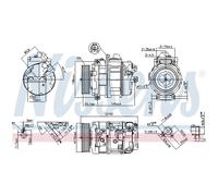Compresor, aire acondicionado NISSENS 890069