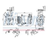 Compresor, aire acondicionado NISSENS 890215