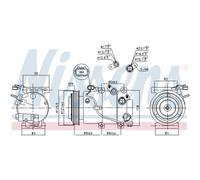 Compresor, aire acondicionado NISSENS 890238