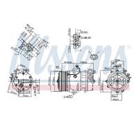 Compresor, aire acondicionado NISSENS 890388