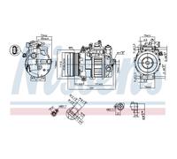 Compresor, aire acondicionado NISSENS 890552