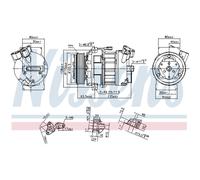 Compresor, aire acondicionado NISSENS 890656