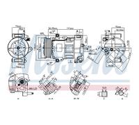 Compresor, aire acondicionado NISSENS 890758