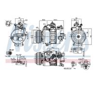 Compresor, aire acondicionado NISSENS 890792