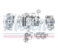 Compresor, aire acondicionado NISSENS 890802