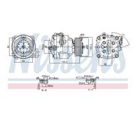 Compresor, aire acondicionado NISSENS 890806