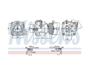Compresor, aire acondicionado NISSENS 890806