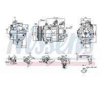 Compresor, aire acondicionado NISSENS 890893