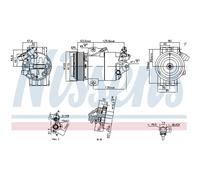 Compresor, aire acondicionado NISSENS 891012