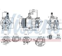 Compresor, aire acondicionado NISSENS 891034 para SKODA CITIGO (NF1) 1 2012-2019