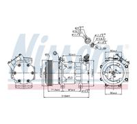 Compresor, aire acondicionado NISSENS 89159