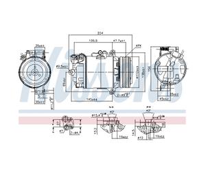 Compresor, aire acondicionado NISSENS 89483