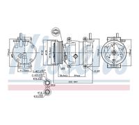 Compresor, aire acondicionado NISSENS 89492