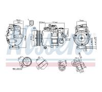 Compresor, aire acondicionado NISSENS 89513