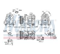 Compresor, aire acondicionado NISSENS 89585