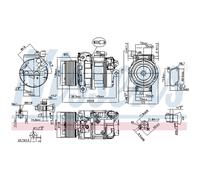 Compresor, aire acondicionado NISSENS 89595