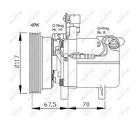 Compresor, aire acondicionado NRF 32055