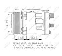 Compresor, aire acondicionado NRF 32133