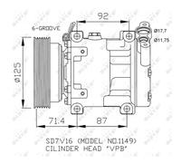Compresor, aire acondicionado NRF 32267