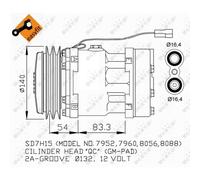 Compresor, aire acondicionado NRF 32274