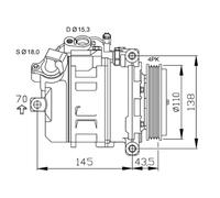 Compresor, aire acondicionado NRF 32520