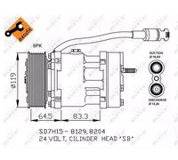 Compresor, aire acondicionado EASY FIT NRF 32751