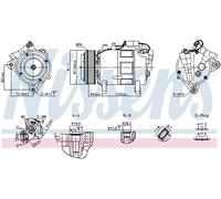 Compresor Aire Acondicionado para Mini BMW 2 Active Tourer X1 F56 F55 F60