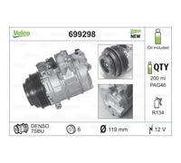 Compresor, aire acondicionado VALEO 699298