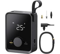 Compresor Aire Portatil 120PSI, Hinchador Ruedas Coche 2500mAh Batería, 5 Modos, Parada Automática con Pantalla LCD Digital y Linterna LED, para Coches, Motos, Bicicletas Pelotas