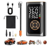 Compresor Aire Portatil 150PSI Inflador Ruedas Coche Compresor de Aire Pequeño Luz LED para Moto Bicicleta Bola