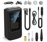 Compresor Aire Portatil,Bomba De Aire Eléctrica De 150 PSI,Inflador De NeumáTicos Avanzado Con Linterna, Batería Recargable, con LED, hinchador Ruedas Coche,para Coche, Moto, Bicicleta, Pelota