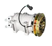 Compresor de A/C 22U-979-1711 22U9791711 compatible con Komatsu Crawler Carrier CD110R-2 Grader GD555-3A GD555-3C GD655-3A Excavadora PC128US-2-A PC128US-2-AC PC1228US-2-AC PC1228US-2-AC 8US-2-AT