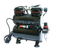 COMPRESOR DE AEROGRAFIA BICILINDRO AIRBRUSH 190W 0-4 BAR AS196 CON RESERVA DE...