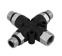 Compresor de aerógrafo a manguera de aerógrafo adaptador divisor conector 1/8" BSP de 3 vías
