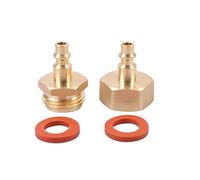 Compresor de aire 1/4" Quick Connect Plug to GHT 3/4 pulgadas Grifo de manguera de jardín Blow Out adaptador de montaje para Winterize Sprinkler Systems, RV, Camper, Plumbing, manguera de jardín