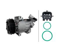 Compresor de Aire Acondicionado 12 V Ø112 mm HELLA para DACIA LOGAN
