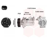 Compresor De Aire Acondicionado Compatible Para Dacia Duster Lodgy 1.5 DCI 1.6
