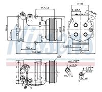 Compresor De Aire Acondicionado Compatible Para Honda Civic VII Hatchback Stream